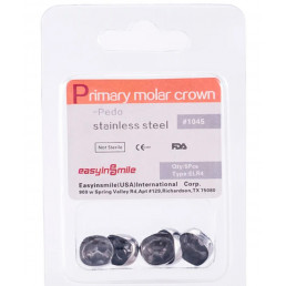 ELR4, Коронки из нержавеющей стали для временных зубов (5шт.), EASYINSMILE
