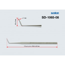 Зонд стоматологический изогнутый (15мм) (1шт) Surgicon