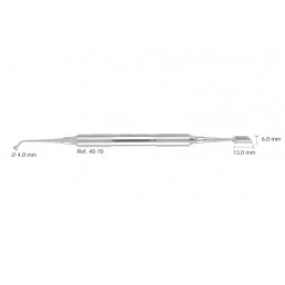 40-70 Инструмент для внесения костного материала, штопфер 4,0 мм, лопатка прямая 13,0 ммх 6,0 мм