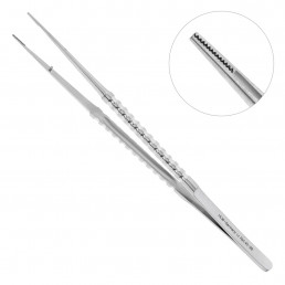 40-98 Пинцет микрохирургический прямой, 18,0 см, Анатомический, HLW