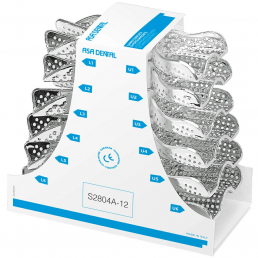 Ложка слеп. Желез, перф., с бортиками НАБОР (В*6 шт, Н*6 шт) ASA Dental