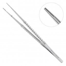 40-98 Пинцет микрохирургический прямой, 18,0 см, Анатомический