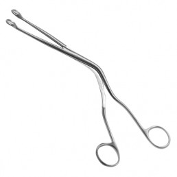 Щипцы для тампонирования горла и глотки малые, 200 мм (Зажим Magill) Sammar int. 