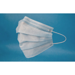 Маски одноразовые Новимед ПРО на резинках 3-слойные голубые (50 шт.), NOVIMED PRO (коробка)