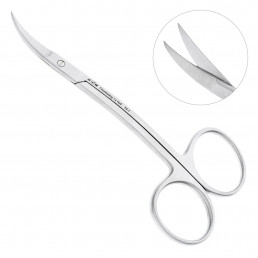 19-7 Ножницы хирургические двойной изгиб La Grange, 115 мм