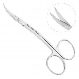 19-7 Ножницы хирургические двойной изгиб La Grange, 115 мм