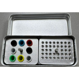 Эндобокс металл, автоклавир.,  Серый, 38 для руч. файлов +8 для пинов