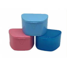 Контейнер для зубных протезов, кап, Большой, Синий (1шт) Jaan