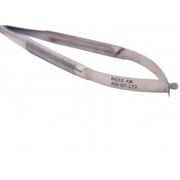 07-172 Ножницы микрохирургические изогнутые Castroviejo, 150 мм (1шт) AGILE
