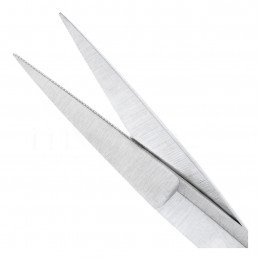 19-1 Ножницы хирургические прямые iris, 115 мм зубчатые