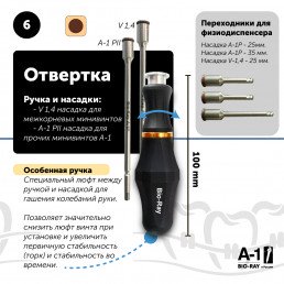 Ручка для отвертки 100 мм, BioRay