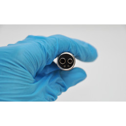 Наконечник турбинный HELICA с мини головкой, кнопочный, c подсветкой, 1-точечный спрей, 4-канальный