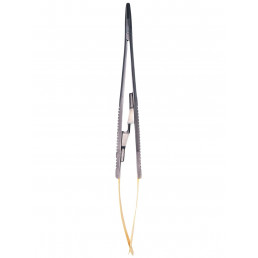 11-768 Иглодержатель микрохирургический прямой Castroviejo, 160 мм, карбид-вольфрамовые вставки (1шт) AGILE