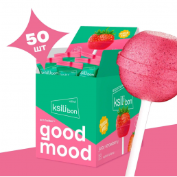 Леденец на палочке Ksilibon Lollipop (клубника) (50 шт*6 г) Ksilibon