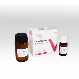 Пульподент Длительного отверждения (20 г+15 мл) Антисептический материал для пломбирования устьев корневых каналов витальных зубов, ВладМиВа