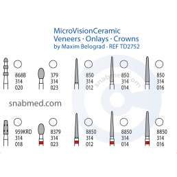 Набор для препарирования доктора Максима Белограда (10 боров+подставка) Komet Dental 