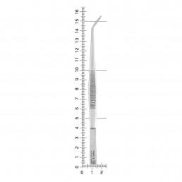 AB 973/03 Пинцет стоматологический изогнутый College, 15,5 см, NOPA