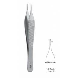 03-140 PRO Пинцет хирургический Adson, 12,0см, AGILE