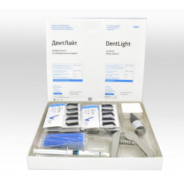 Дентлайт Профессиональный набор КАПСУЛ 12 цветов (80капс*0,25г + 5мл Адгезив + 3 мл Трав. гель) Микрогибридный композит, ВладМиВа