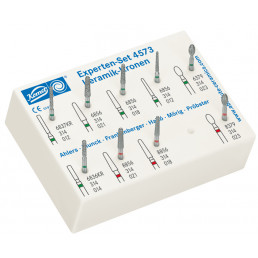 Набор для препарирования под керамические коронки (9 боров+подставка) Komet Dental 