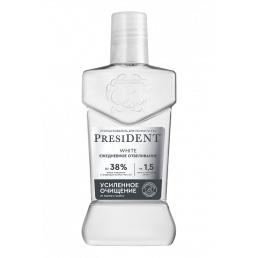 Ополаскиватель PRESIDENT White (250 мл) Ежедневное отбеливание