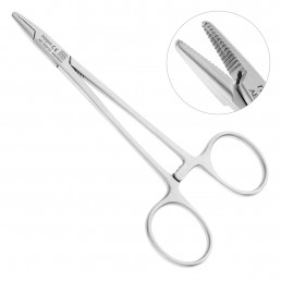 AE 050/12 Иглодержатель хирургический прямой Derf, 125 мм, NOPA