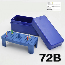 Подставка под Файлы, пластик, автоклавируемые (72 гнезд,) Синий