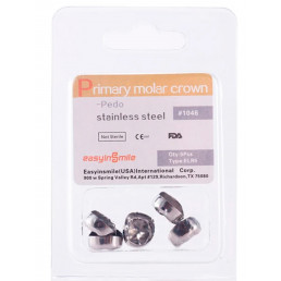 ELR5, Коронки из нержавеющей стали для временных зубов (5шт.), EASYINSMILE