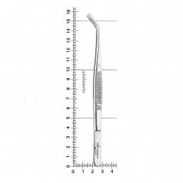 22-13 Пинцет шовный угловой, 15,0 см