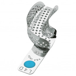 Ложка слеп. Желез, перф., половинка, без бортиков 2801-L4D(Левый верх-правый низ) (1шт) ASA Dental