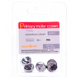 EUL6, Коронки из нержавеющей стали для временных зубов (5шт.), EASYINSMILE