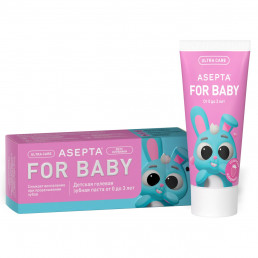 Зубная паста детская АСЕПТА® BABY 0-3 Клубника и йогурт (50 мл), ASEPTA