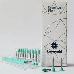 Энсмарт Пин набор (30 шт), силиконовые полиры, средний, 3 формы, пин сталь, Кагаяки (Kagayaki Ensmart pin)