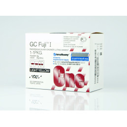 Фуджи 1 (35 г порошка, 20мл жидкости) Стеклоиномерный цемент для фиксации, GC (Fuji One)