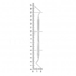 25-8 Ложка кюретажная Hemingway, овальная, 2,0мм, изогнутая