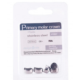 ELR6, Коронки из нержавеющей стали для временных зубов (5шт.), EASYINSMILE