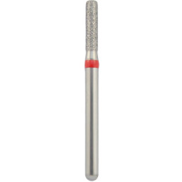 Бор алмазный 836KR-014F-FG (1шт) форма цилиндр круглый кант, мелкое зерно, NTI