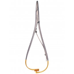 07-236 Иглодержатель микрохирургический прямой Mathieu, 140 мм, карбид-вольфрамовые вставки (1шт) AGILE