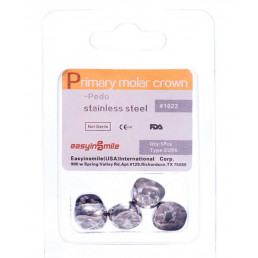 EUR5, Коронки из нержавеющей стали для временных зубов (5шт.), EASYINSMILE