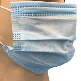 Маски на резинках Голубые (50шт) NOVIMED NORMAL 3-х сл