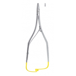 07-234 PRO Иглодержатель микрохирургический прямой Boynton, 120 мм, карбид-вольфрамовые вставки (1шт) AGILE