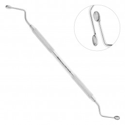 25-10 Ложка кюретажная Hemingway, овальная, 4,0 мм, изогнутая