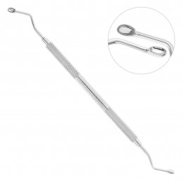 25-16 Ложка кюретажная Hemingway, овальная, 4,0 мм, изогнутая