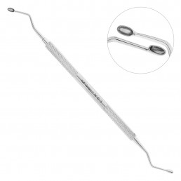 25-15 Ложка кюретажная Hemingway, овальная, 3,0 мм, изогнутая, HLW