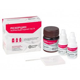 Резорцин Формальдегидная паста (25 г+10 мл+10 мл) Для пломбирования корневых каналов, Омега-дент