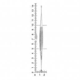 25-6 Ложка кюретажная Williger, овальная, 3,0-3,5мм, прямая 