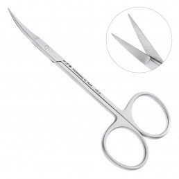 19-2 Ножницы хирургические изогнутые iris, 115 мм, зубчатые