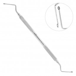25-8 Ложка кюретажная Hemingway, овальная, 2,0мм, изогнутая