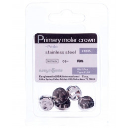 ELL6, Коронки из нержавеющей стали для временных зубов (5шт.), EASYINSMILE