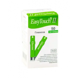 Тест-полоски Изи тач II для определения глюкозы (50 шт) МедИнформ (EasyTouch)